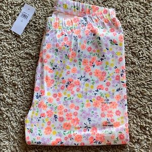 Girls Floral Crop Leggings